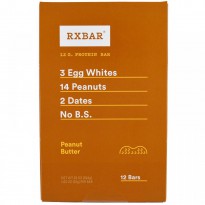 RXBAR, Protein Bars, Peanut Butter, 12 Bars, 1.83 oz (52 g) Each