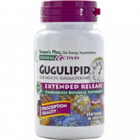 Nature's Plus, Herbal Actives, Gugulipid, Extended Release, 1000 mg, 30 Veggie Tabs